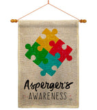 Asperger's Awarness - Support Inspirational Vertical Impressions Decorative Flags HG115213 Made In USA