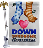 Down Syndrome Awareness - Support Inspirational Vertical Impressions Decorative Flags HG115215 Made In USA