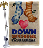 Down Syndrome Awareness - Support Inspirational Vertical Impressions Decorative Flags HG115215 Made In USA