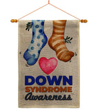 Down Syndrome Awareness - Support Inspirational Vertical Impressions Decorative Flags HG115215 Made In USA