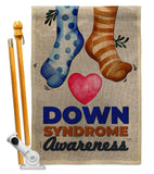 Down Syndrome Awareness - Support Inspirational Vertical Impressions Decorative Flags HG115215 Made In USA