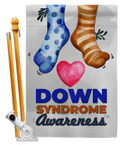 Down Syndrome Awareness - Support Inspirational Vertical Impressions Decorative Flags HG115215 Made In USA