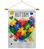 Support Autism Day - Support Inspirational Vertical Impressions Decorative Flags HG115221 Made In USA