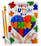 Autism Day - Support Inspirational Vertical Impressions Decorative Flags HG115232 Made In USA