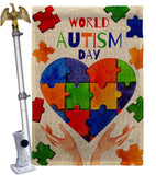 Autism Day - Support Inspirational Vertical Impressions Decorative Flags HG115232 Made In USA