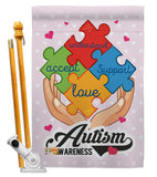 Autism Awareness Support - Support Inspirational Vertical Impressions Decorative Flags HG137046 Made In USA