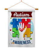 Hope for Autism Awareness - Support Inspirational Vertical Impressions Decorative Flags HG137047 Made In USA