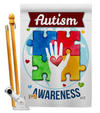 Hope for Autism Awareness - Support Inspirational Vertical Impressions Decorative Flags HG137047 Made In USA