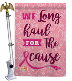 Pink Ribbon - Support Inspirational Vertical Impressions Decorative Flags HG137064 Made In USA