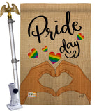 Love Pride - Support Inspirational Vertical Impressions Decorative Flags HG137209 Made In USA