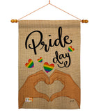 Love Pride - Support Inspirational Vertical Impressions Decorative Flags HG137209 Made In USA