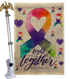 World Cancer Day - Support Inspirational Vertical Impressions Decorative Flags HG137405 Made In USA