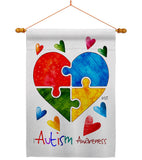 Autism Love - Support Inspirational Vertical Impressions Decorative Flags HG137487 Made In USA