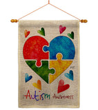 Autism Love - Support Inspirational Vertical Impressions Decorative Flags HG137487 Made In USA