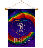 Love Is Pride - Support Inspirational Vertical Impressions Decorative Flags HG137517 Made In USA