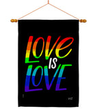 Love Is Love - Support Inspirational Vertical Impressions Decorative Flags HG137520 Made In USA