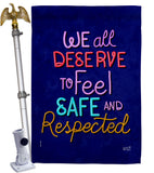 Deserve Respected - Support Inspirational Vertical Impressions Decorative Flags HG137532 Made In USA