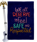 Deserve Respected - Support Inspirational Vertical Impressions Decorative Flags HG137532 Made In USA