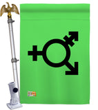 Israeli transgender and genderqueer - Support Inspirational Vertical Impressions Decorative Flags HG148011 Made In USA