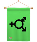 Israeli transgender and genderqueer - Support Inspirational Vertical Impressions Decorative Flags HG148011 Made In USA