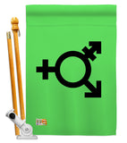 Israeli transgender and genderqueer - Support Inspirational Vertical Impressions Decorative Flags HG148011 Made In USA