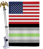 US Agender Pride - Support Inspirational Vertical Impressions Decorative Flags HG148026 Made In USA