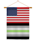 US Agender Pride - Support Inspirational Vertical Impressions Decorative Flags HG148026 Made In USA