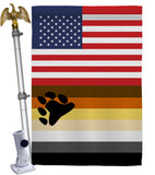 US Bear Brotherhood - Support Inspirational Vertical Impressions Decorative Flags HG148029 Made In USA