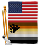 US Bear Brotherhood - Support Inspirational Vertical Impressions Decorative Flags HG148029 Made In USA