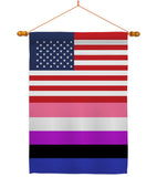 US Genderfluidity Pride - Support Inspirational Vertical Impressions Decorative Flags HG148033 Made In USA