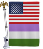 US Genderqueer pride - Support Inspirational Vertical Impressions Decorative Flags HG148034 Made In USA