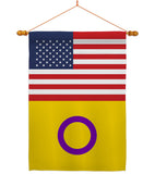 US Intersex - Support Inspirational Vertical Impressions Decorative Flags HG148035 Made In USA