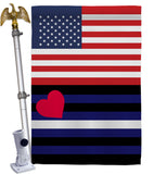 US Leather Pride - Support Inspirational Vertical Impressions Decorative Flags HG148038 Made In USA