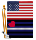 US Leather Pride - Support Inspirational Vertical Impressions Decorative Flags HG148038 Made In USA