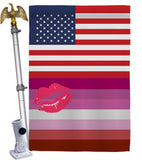 US Lipstick lesbian - Support Inspirational Vertical Impressions Decorative Flags HG148039 Made In USA