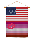 US Lipstick lesbian - Support Inspirational Vertical Impressions Decorative Flags HG148039 Made In USA