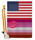 US Lipstick lesbian - Support Inspirational Vertical Impressions Decorative Flags HG148039 Made In USA