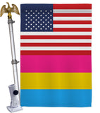 US Pansexual pride - Support Inspirational Vertical Impressions Decorative Flags HG148043 Made In USA