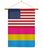 US Pansexual pride - Support Inspirational Vertical Impressions Decorative Flags HG148043 Made In USA