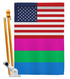 US Polysexuality - Support Inspirational Vertical Impressions Decorative Flags HG148045 Made In USA