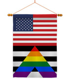 US Straight Allies For Equality - Support Inspirational Vertical Impressions Decorative Flags HG148048 Made In USA