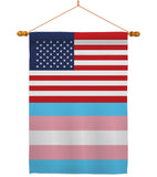 US Transgender - Support Inspirational Vertical Impressions Decorative Flags HG148049 Made In USA