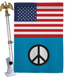 US Peace - Support Inspirational Vertical Impressions Decorative Flags HG148051 Made In USA