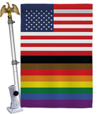 US Philadelphia Rainbow  - Support Inspirational Vertical Impressions Decorative Flags HG148053 Made In USA