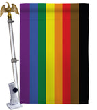 Philadelphia Rainbow  - Support Inspirational Vertical Impressions Decorative Flags HG148641 Made In USA