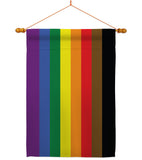 Philadelphia Rainbow  - Support Inspirational Vertical Impressions Decorative Flags HG148641 Made In USA