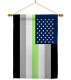 US Agender Pride - Support Inspirational Vertical Impressions Decorative Flags HG148643 Made In USA