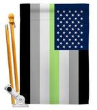 US Agender Pride - Support Inspirational Vertical Impressions Decorative Flags HG148643 Made In USA