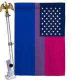 US Bisexual - Support Inspirational Vertical Impressions Decorative Flags HG148647 Made In USA