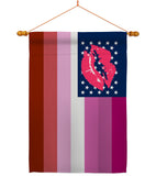 US Lipstick lesbian - Support Inspirational Vertical Impressions Decorative Flags HG148655 Made In USA